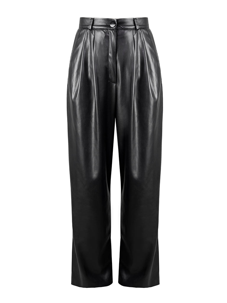 Trousers GIANNA ECO-LEATHER BLACK
