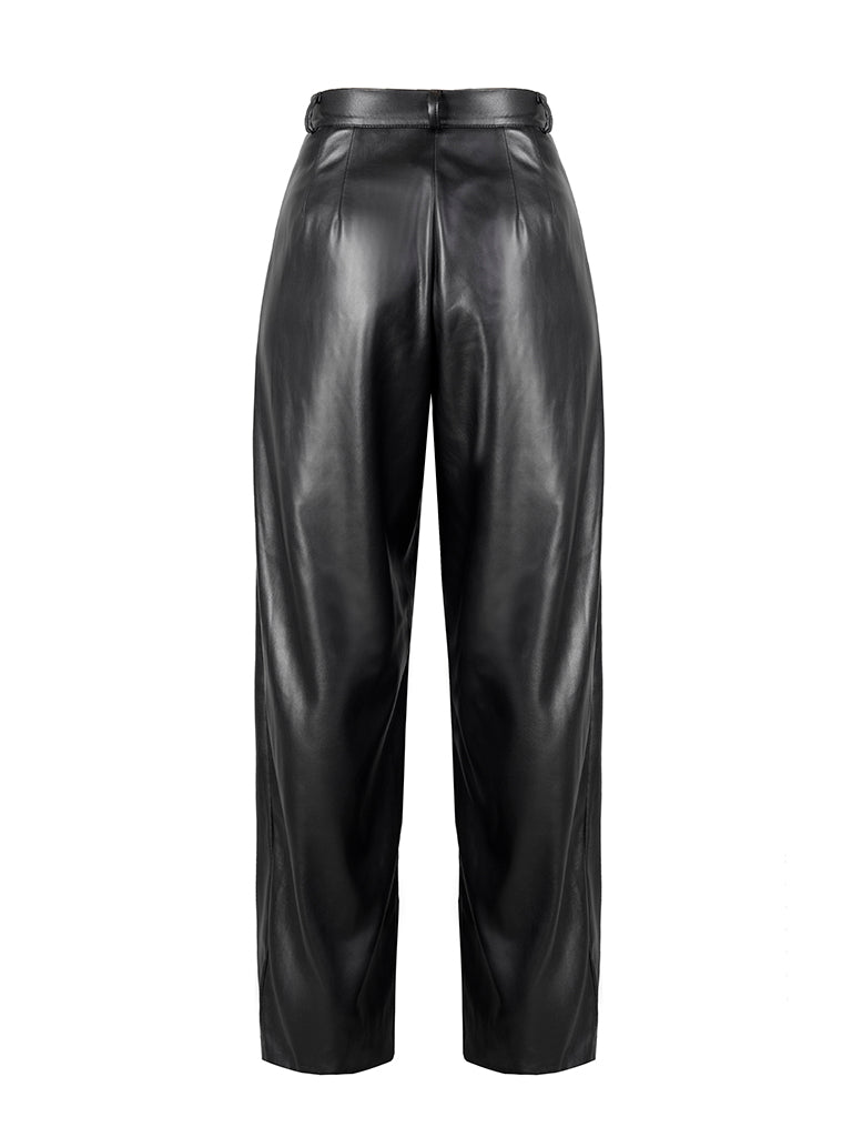 Trousers GIANNA ECO-LEATHER BLACK